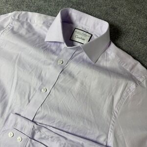 Charles Tyrwhitt Custom Dress Shirt‎ Mens Long Sleeve Lavender Cotton